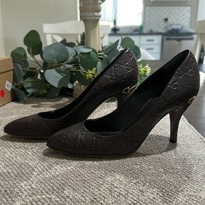 Authentic brown Gucci heels size 38.5